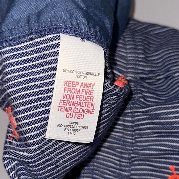 Mini Boden Girls 10 Years Railroad Stripe Neon Skull Cotton Shorts Heart Pockets - Picture 7 of 7